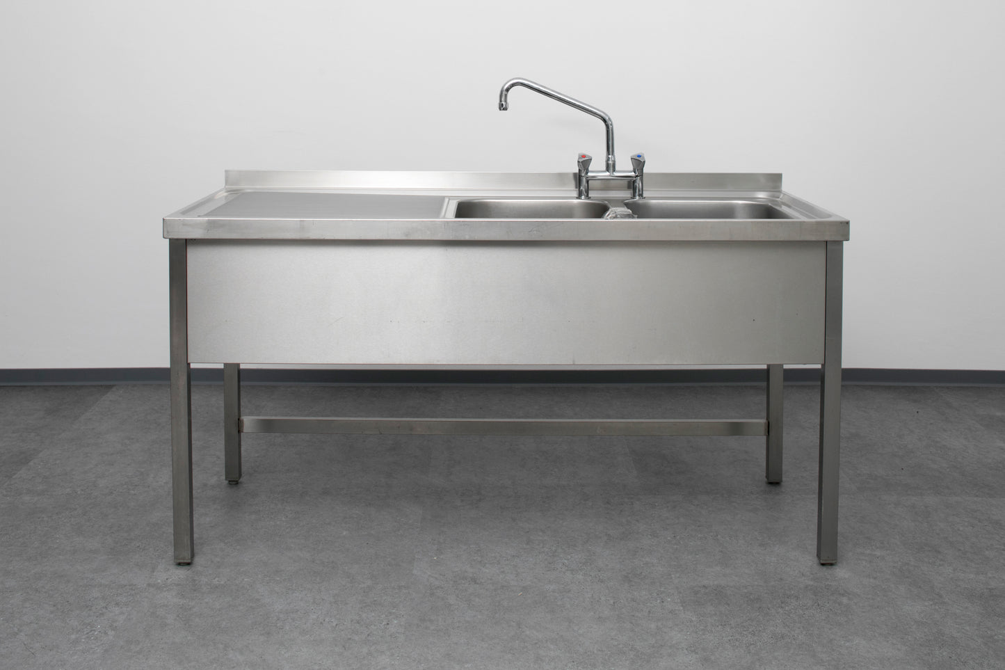 Spültisch, 2 Becken rechts
