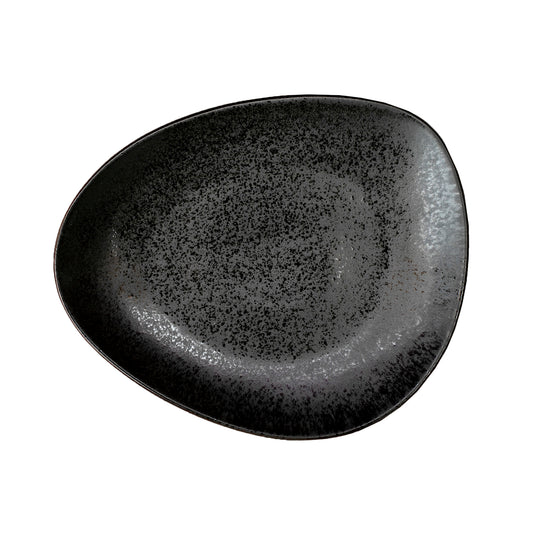 Teller "Ebony" flach, schwarz