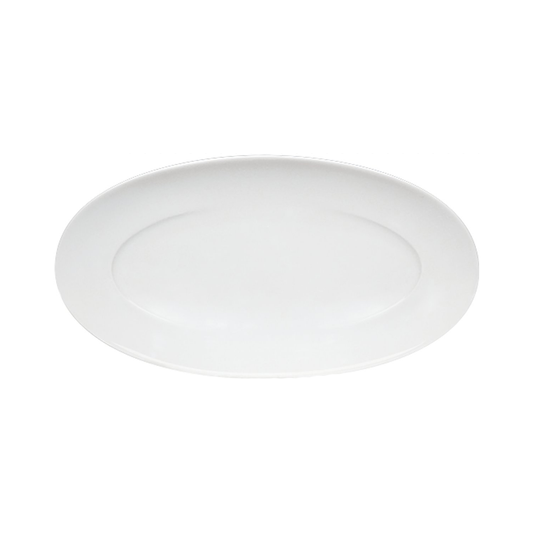 Platte "Grace", oval, weiss, gross
