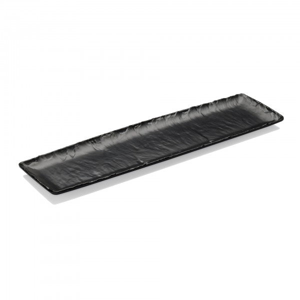 Melamin Platte,  schwarz, 2/4 GN