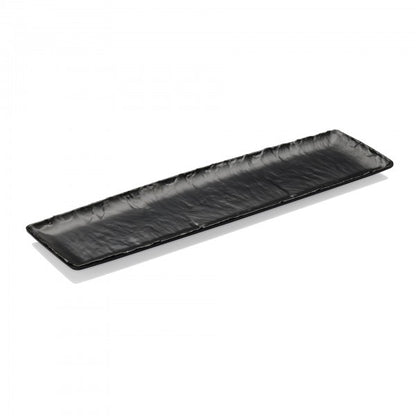 Melamin Platte,  schwarz, 2/4 GN