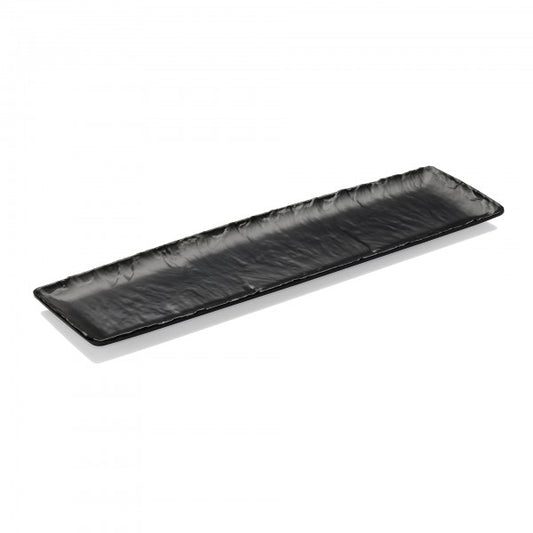 Melamin Platte,  schwarz, 2/4 GN
